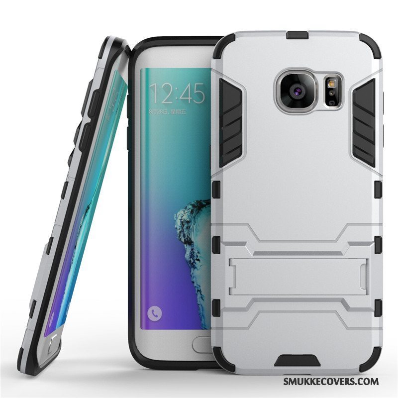 Etui Samsung Galaxy S7 Edge Support Hård Blå, Cover Samsung Galaxy S7 Edge Beskyttelse