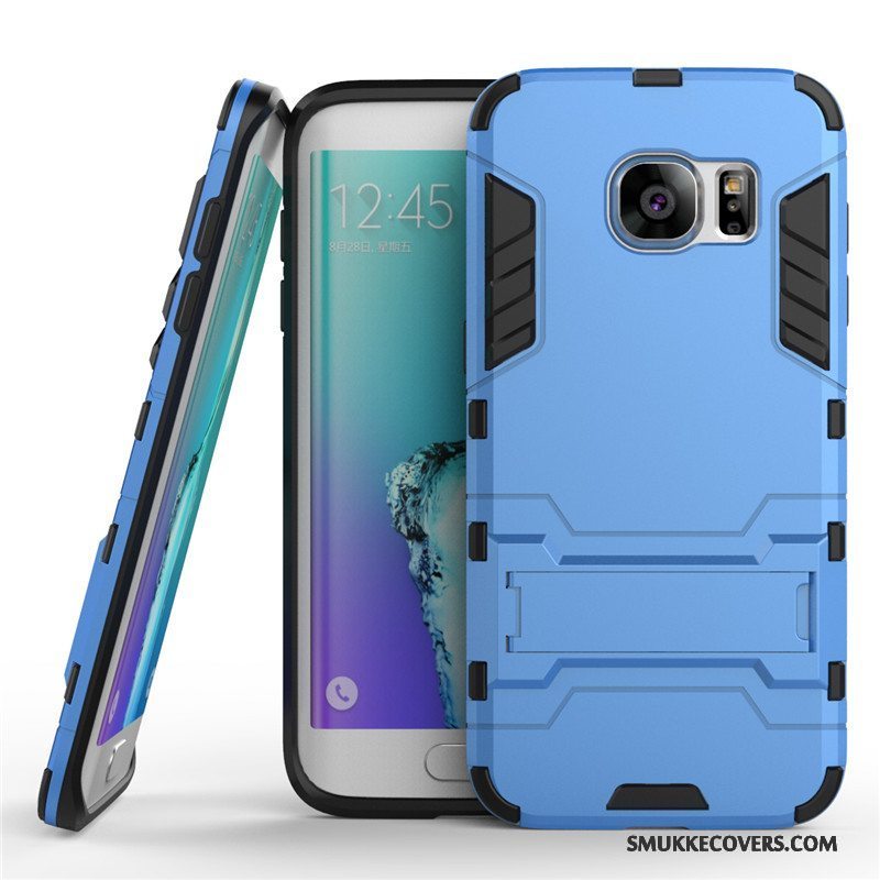 Etui Samsung Galaxy S7 Edge Support Hård Blå, Cover Samsung Galaxy S7 Edge Beskyttelse