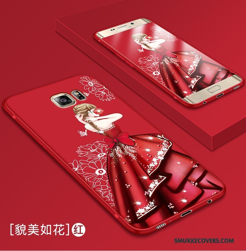 Etui Samsung Galaxy S7 Edge Tasker Anti-fald Rød, Cover Samsung Galaxy S7 Edge Beskyttelse Telefon