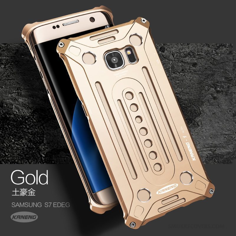 Etui Samsung Galaxy S7 Edge Tasker Guld Telefon, Cover Samsung Galaxy S7 Edge Beskyttelse Hård Anti-fald