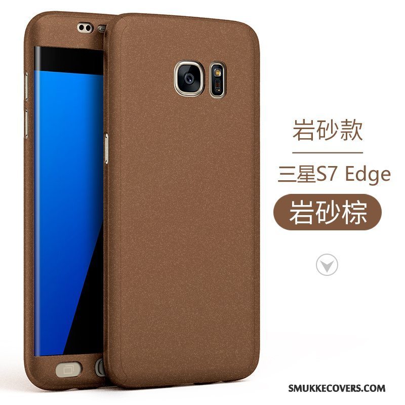 Etui Samsung Galaxy S7 Edge Tasker Guld Telefon, Cover Samsung Galaxy S7 Edge Beskyttelse Trend Nubuck