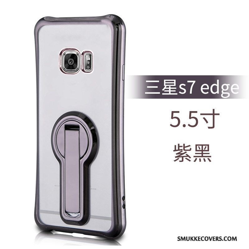Etui Samsung Galaxy S7 Edge Tasker Guld Telefon, Cover Samsung Galaxy S7 Edge Silikone Anti-fald