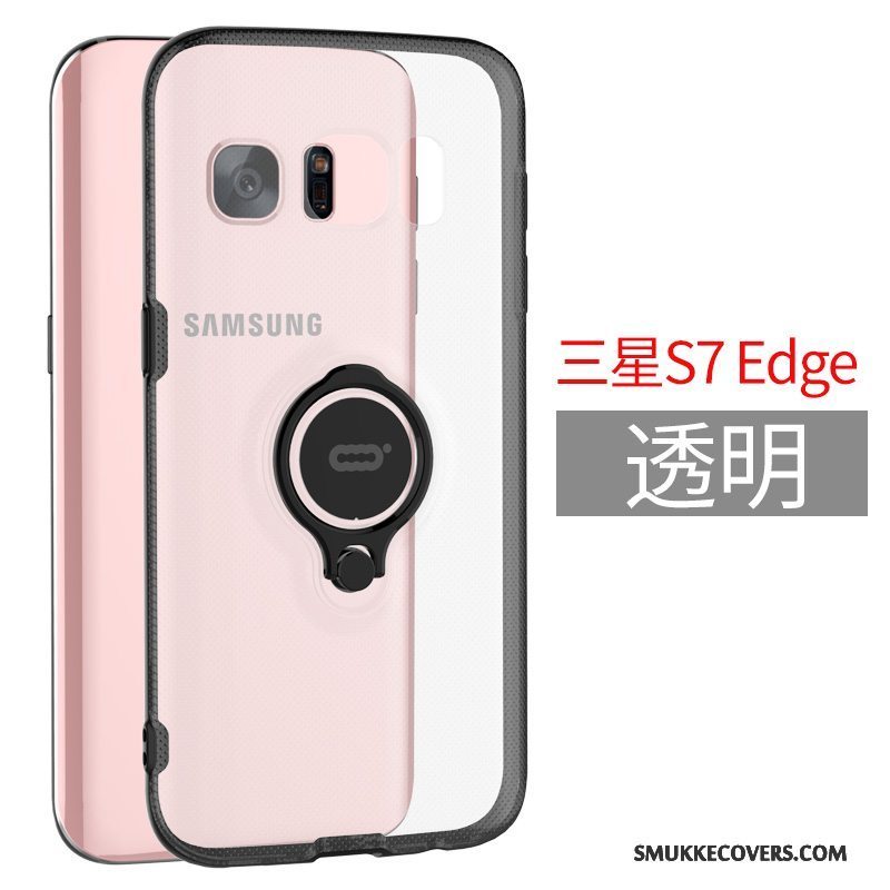 Etui Samsung Galaxy S7 Edge Tasker Magnetisk Telefon, Cover Samsung Galaxy S7 Edge Support Ring Hård