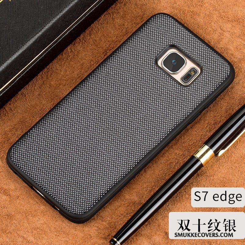 Etui Samsung Galaxy S7 Edge Tasker Sort Tynd, Cover Samsung Galaxy S7 Edge Blød Europa Elegante