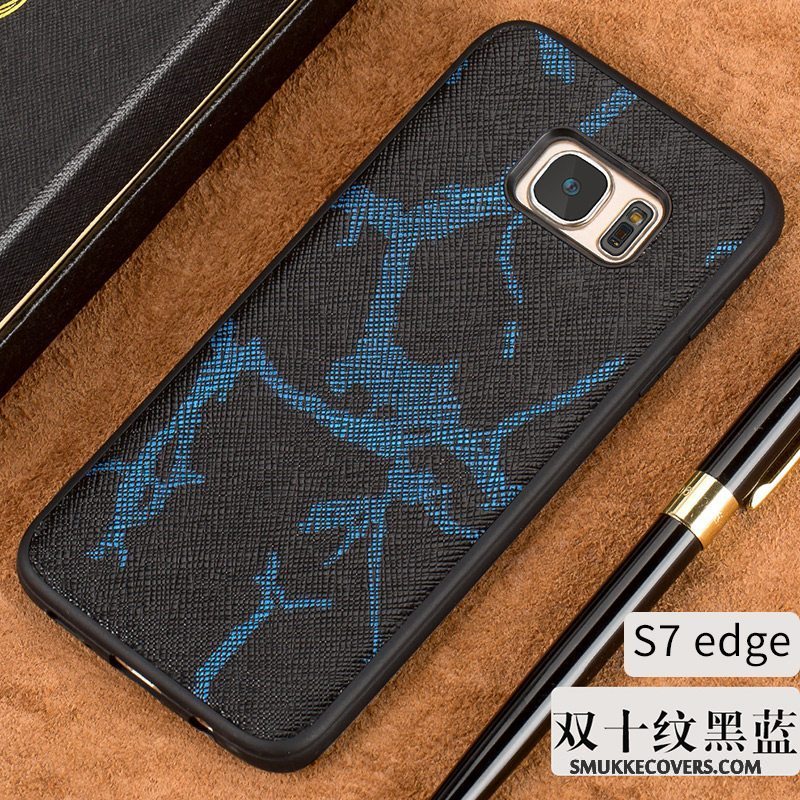 Etui Samsung Galaxy S7 Edge Tasker Sort Tynd, Cover Samsung Galaxy S7 Edge Blød Europa Elegante