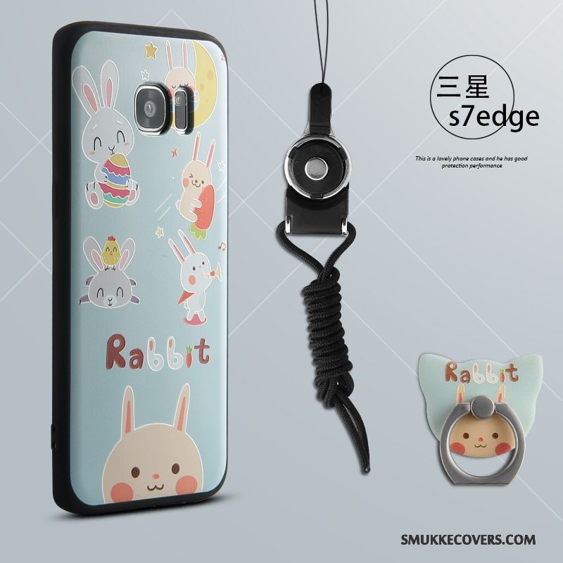 Etui Samsung Galaxy S7 Edge Tasker Telefonaf Personlighed, Cover Samsung Galaxy S7 Edge Kreativ Lyseblå