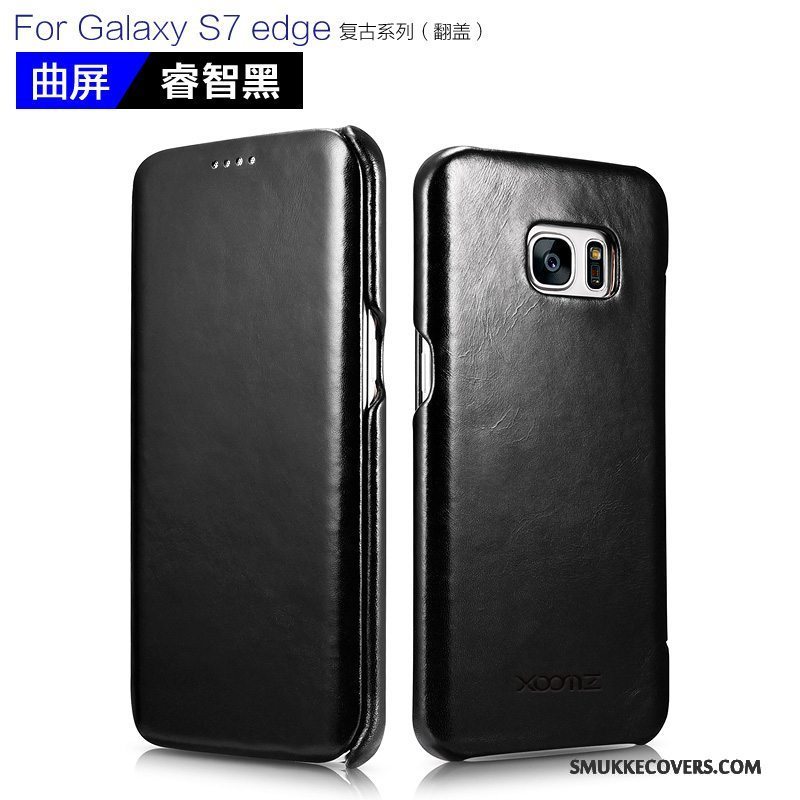 Etui Samsung Galaxy S7 Edge Tasker Telefonanti-fald, Cover Samsung Galaxy S7 Edge Læder