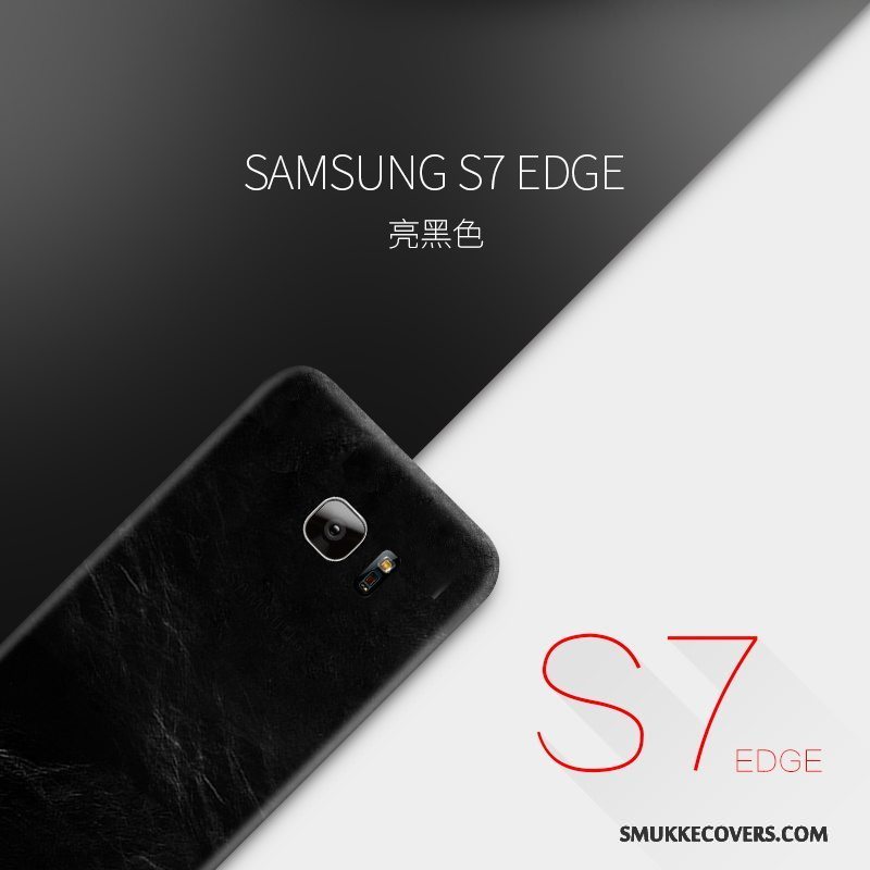 Etui Samsung Galaxy S7 Edge Tasker Telefontynd, Cover Samsung Galaxy S7 Edge Læder Gul