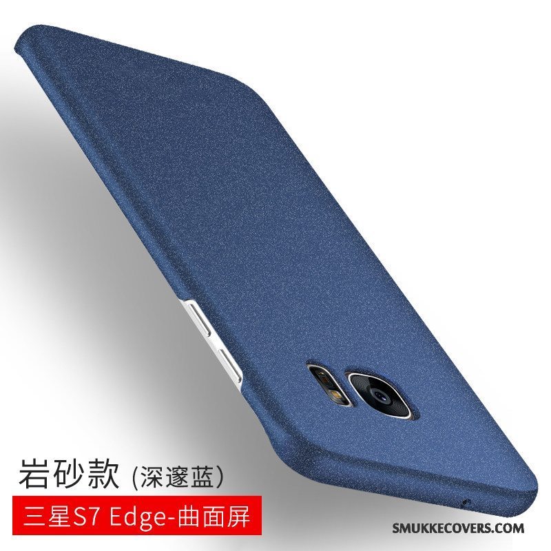 Etui Samsung Galaxy S7 Edge Tasker Tynd Guld, Cover Samsung Galaxy S7 Edge Nubuck Anti-fald