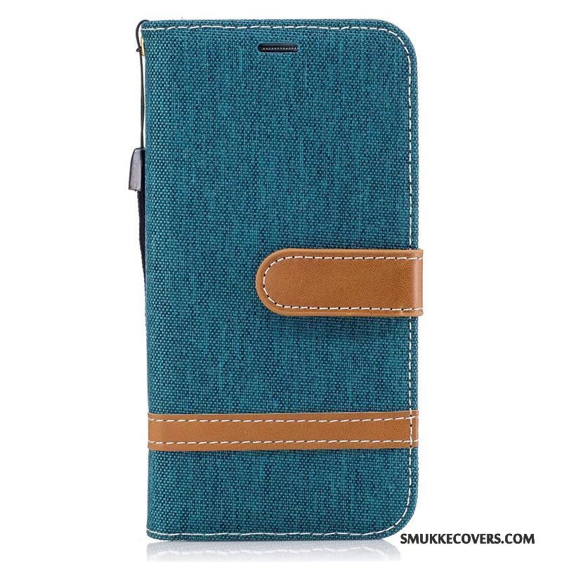 Etui Samsung Galaxy S7 Edge Tegnebog Denim Ny, Cover Samsung Galaxy S7 Edge Folio Lilla