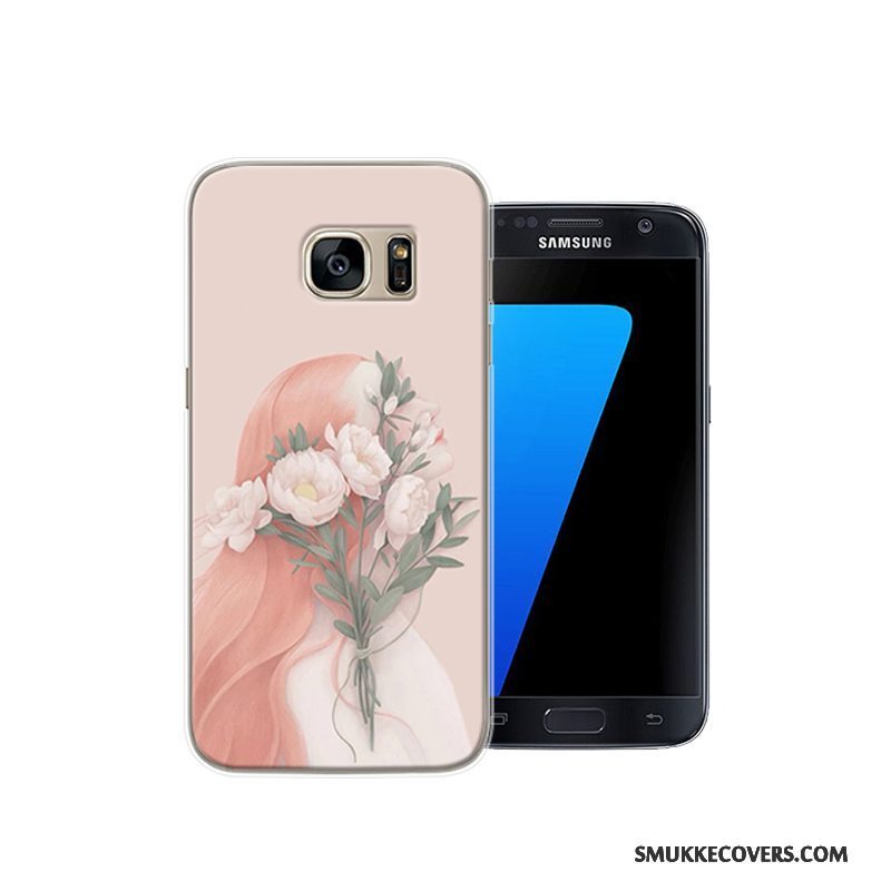 Etui Samsung Galaxy S7 Kreativ Anti-fald Telefon, Cover Samsung Galaxy S7 Beskyttelse Af Personlighed Lyserød