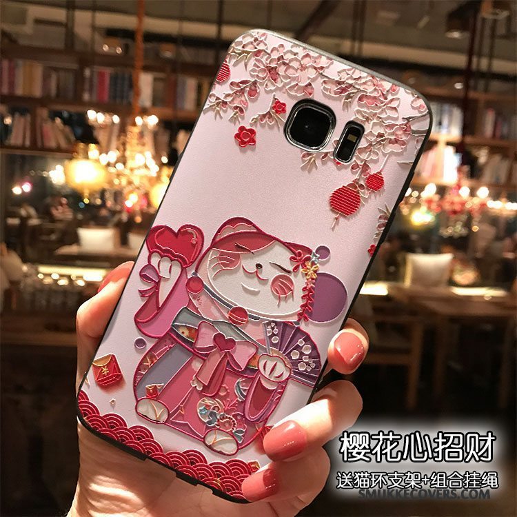 Etui Samsung Galaxy S7 Kreativ Rød Telefon, Cover Samsung Galaxy S7 Tasker Hængende Ornamenter Trend