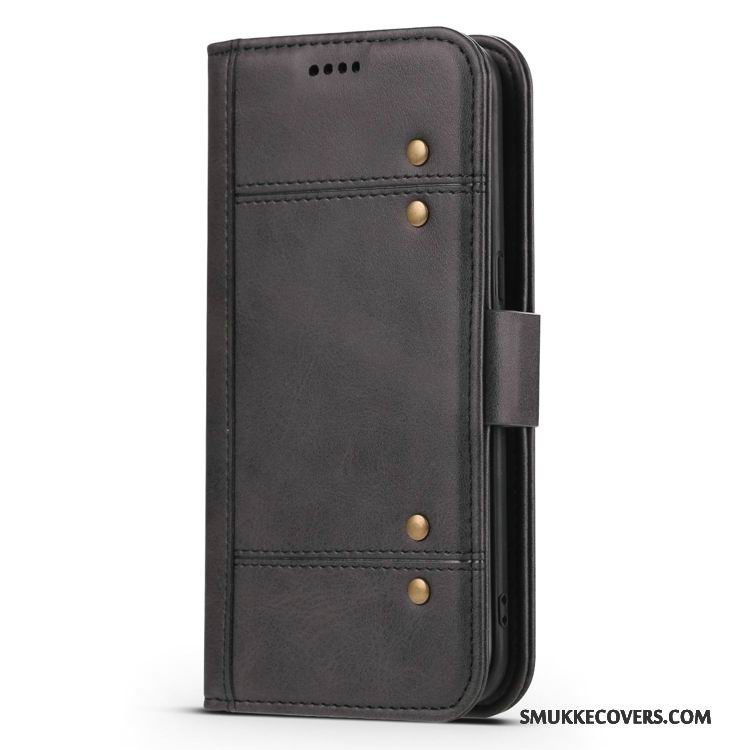 Etui Samsung Galaxy S7 Læder Anti-fald Kort, Cover Samsung Galaxy S7 Folio Ensartet Vinrød