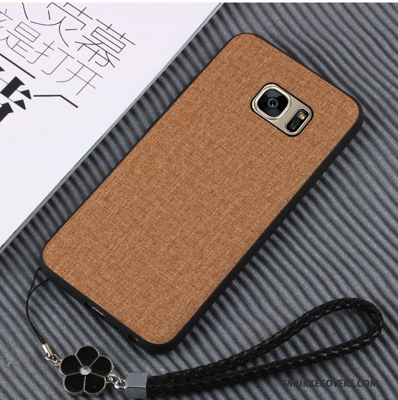 Etui Samsung Galaxy S7 Læder Grøn Telefon, Cover Samsung Galaxy S7 Blød