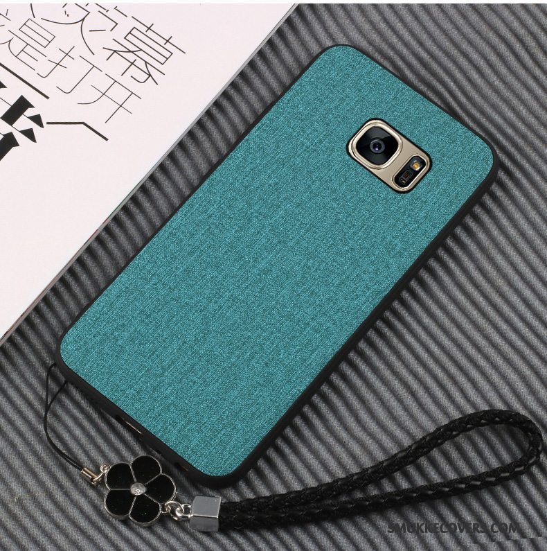 Etui Samsung Galaxy S7 Læder Grøn Telefon, Cover Samsung Galaxy S7 Blød