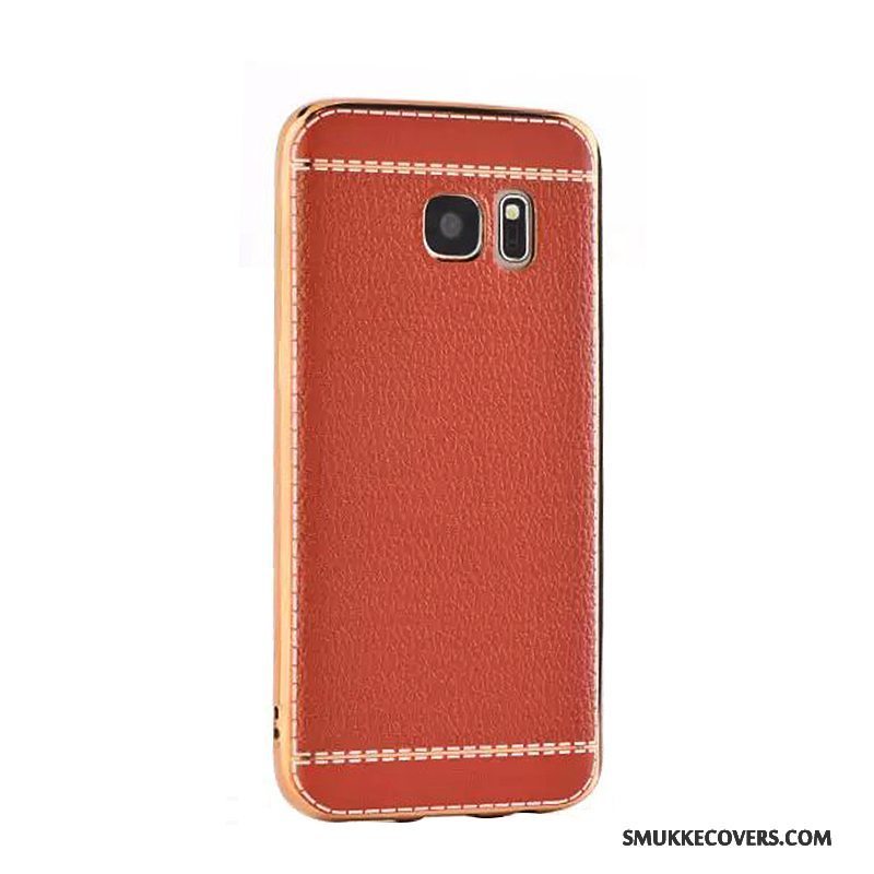 Etui Samsung Galaxy S7 Læder Mønster Business, Cover Samsung Galaxy S7 Beskyttelse Trend Rød