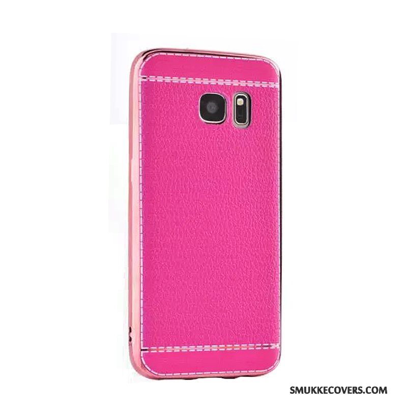 Etui Samsung Galaxy S7 Læder Mønster Business, Cover Samsung Galaxy S7 Beskyttelse Trend Rød