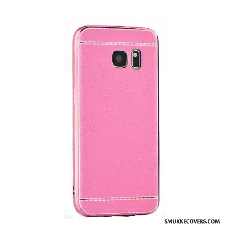 Etui Samsung Galaxy S7 Læder Mønster Business, Cover Samsung Galaxy S7 Beskyttelse Trend Rød