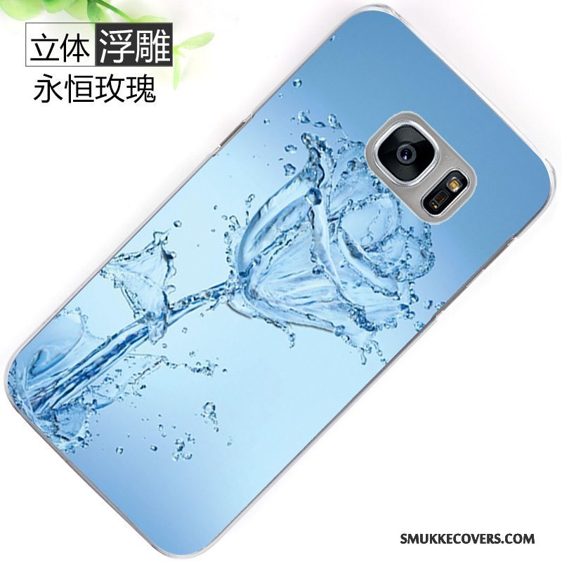 Etui Samsung Galaxy S7 Malet Lyserød Anti-fald, Cover Samsung Galaxy S7 Relief