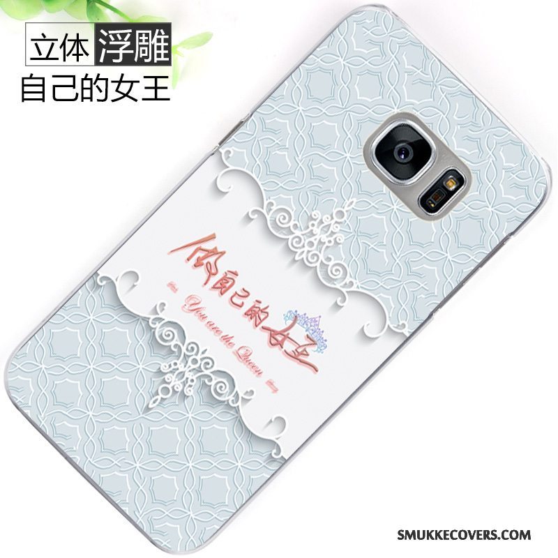 Etui Samsung Galaxy S7 Malet Lyserød Anti-fald, Cover Samsung Galaxy S7 Relief