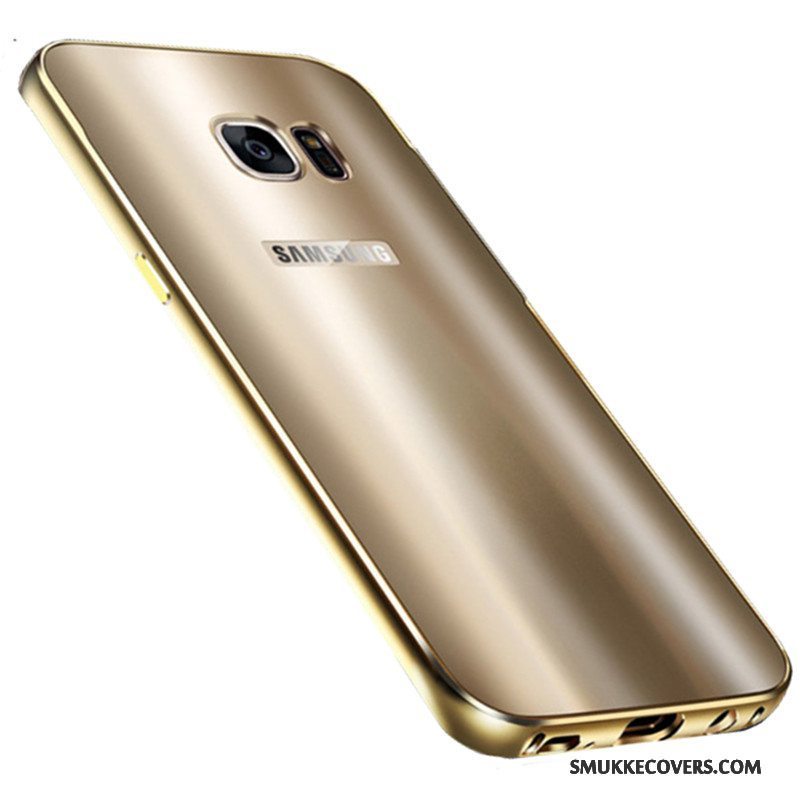 Etui Samsung Galaxy S7 Metal Anti-fald Telefon, Cover Samsung Galaxy S7 Beskyttelse Ramme Blå