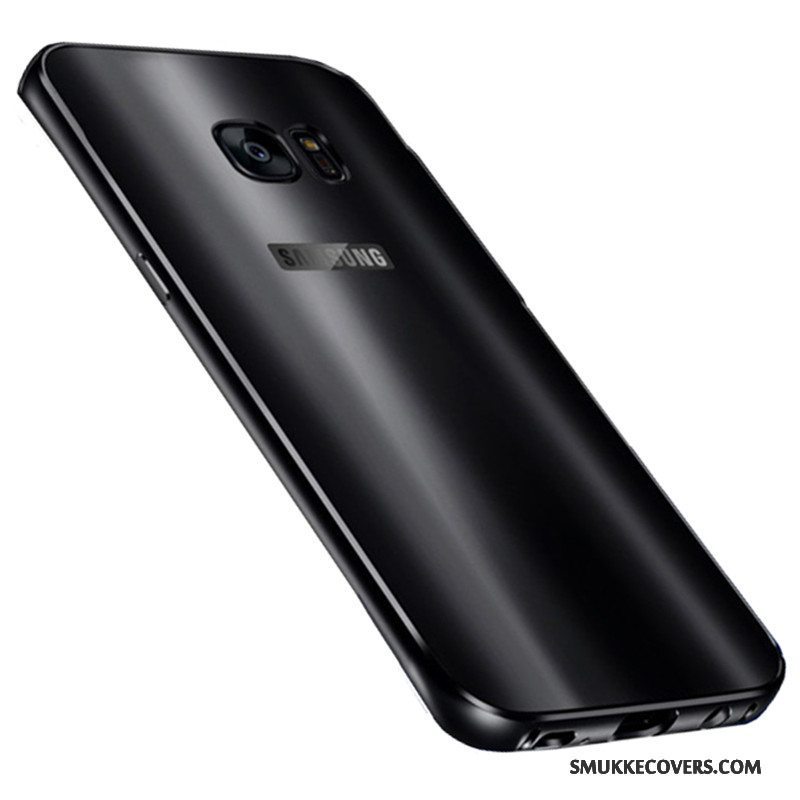 Etui Samsung Galaxy S7 Metal Anti-fald Telefon, Cover Samsung Galaxy S7 Beskyttelse Ramme Blå