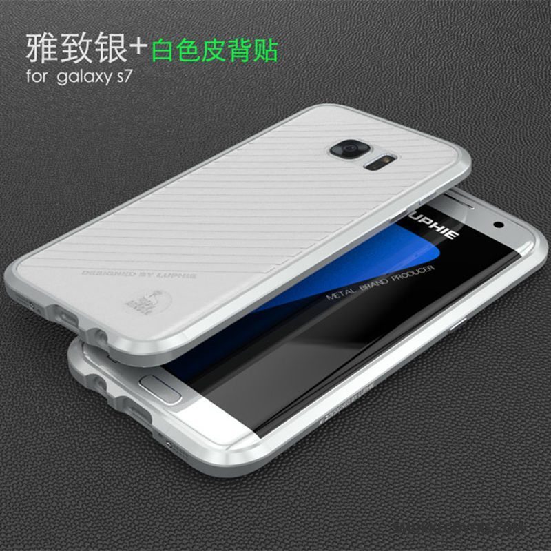 Etui Samsung Galaxy S7 Metal Telefonramme, Cover Samsung Galaxy S7 Beskyttelse Tynd Rød