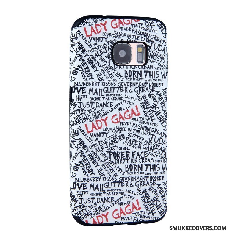 Etui Samsung Galaxy S7 Relief Telefonblå, Cover Samsung Galaxy S7 Cartoon Trend