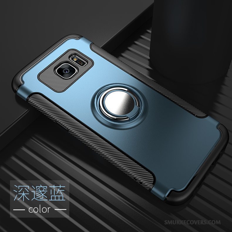 Etui Samsung Galaxy S7 Silikone Mørkeblå Trend, Cover Samsung Galaxy S7 Tasker Af Personlighed Telefon