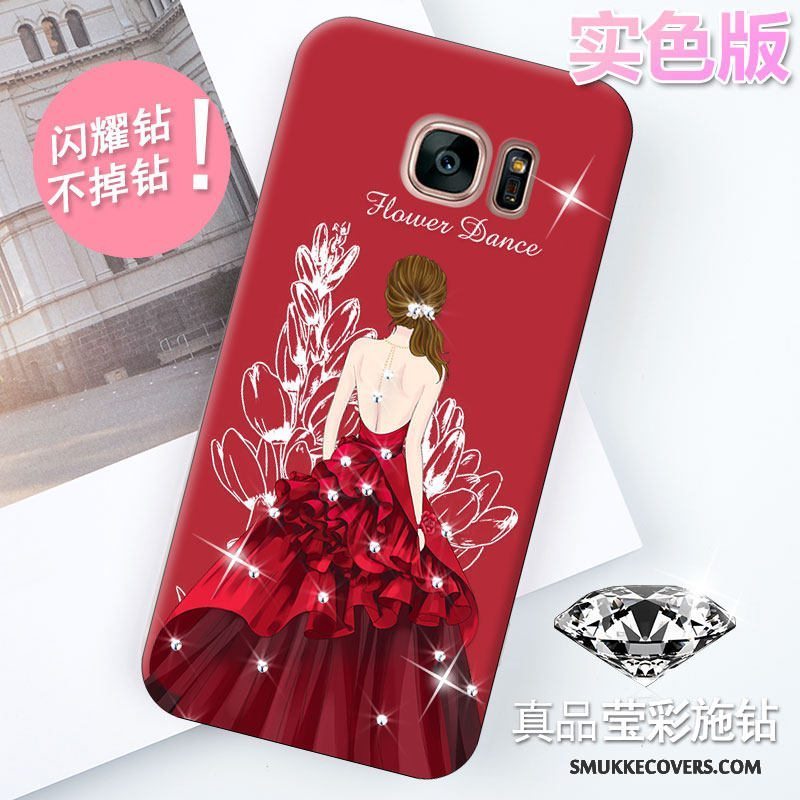Etui Samsung Galaxy S7 Silikone Trend Rød, Cover Samsung Galaxy S7 Tasker Smuk Telefon