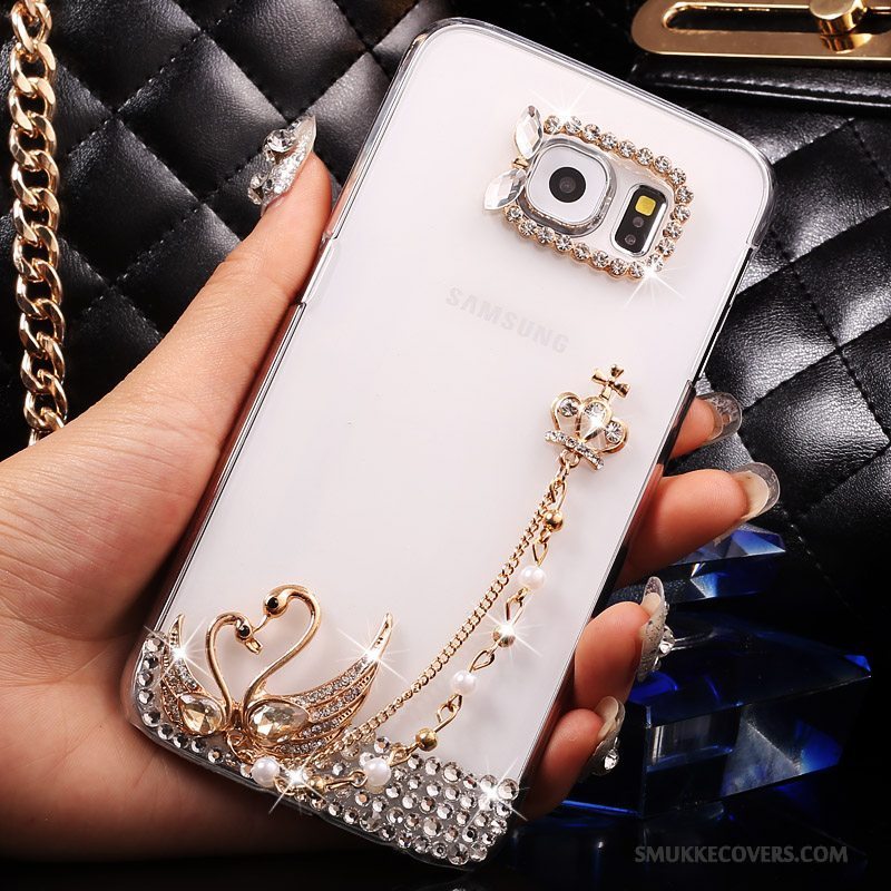 Etui Samsung Galaxy S7 Strass Anti-fald Gennemsigtig, Cover Samsung Galaxy S7 Beskyttelse Tynd Guld