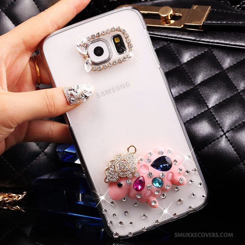 Etui Samsung Galaxy S7 Strass Anti-fald Gennemsigtig, Cover Samsung Galaxy S7 Beskyttelse Tynd Guld