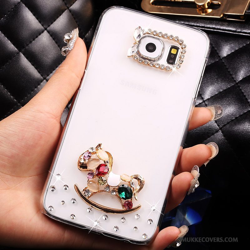 Etui Samsung Galaxy S7 Strass Anti-fald Gennemsigtig, Cover Samsung Galaxy S7 Beskyttelse Tynd Guld