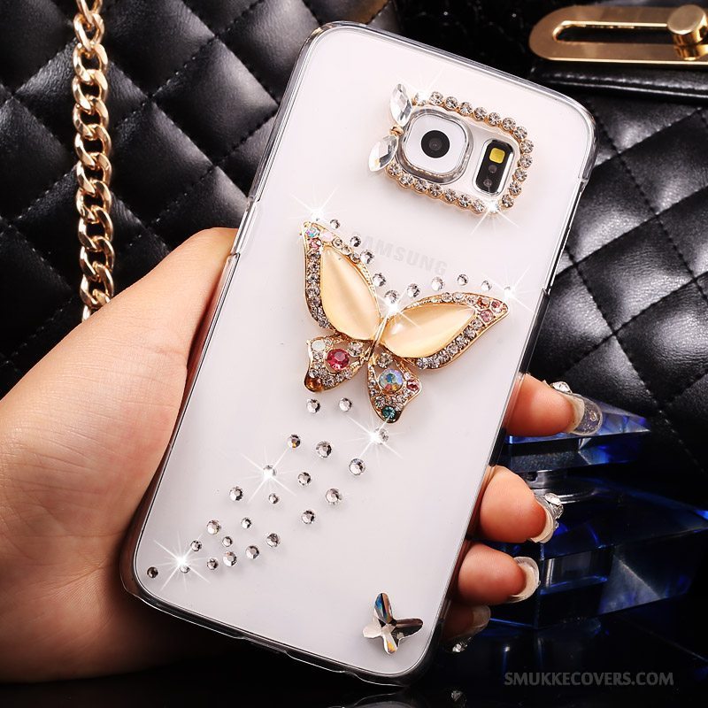 Etui Samsung Galaxy S7 Strass Anti-fald Gennemsigtig, Cover Samsung Galaxy S7 Beskyttelse Tynd Guld