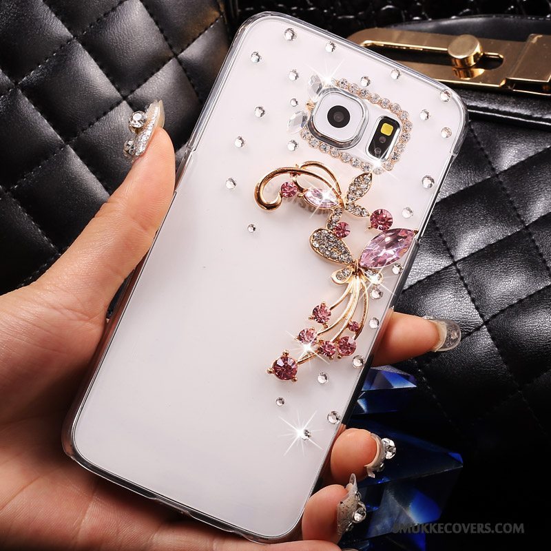 Etui Samsung Galaxy S7 Strass Hvid Gennemsigtig, Cover Samsung Galaxy S7 Beskyttelse Tynd