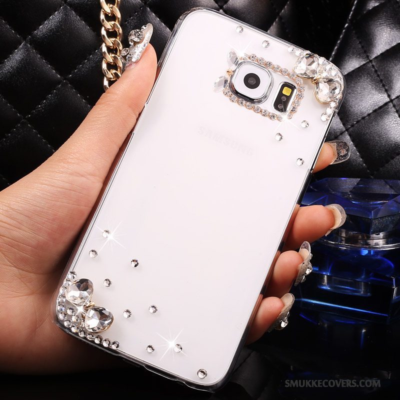 Etui Samsung Galaxy S7 Strass Hvid Gennemsigtig, Cover Samsung Galaxy S7 Beskyttelse Tynd