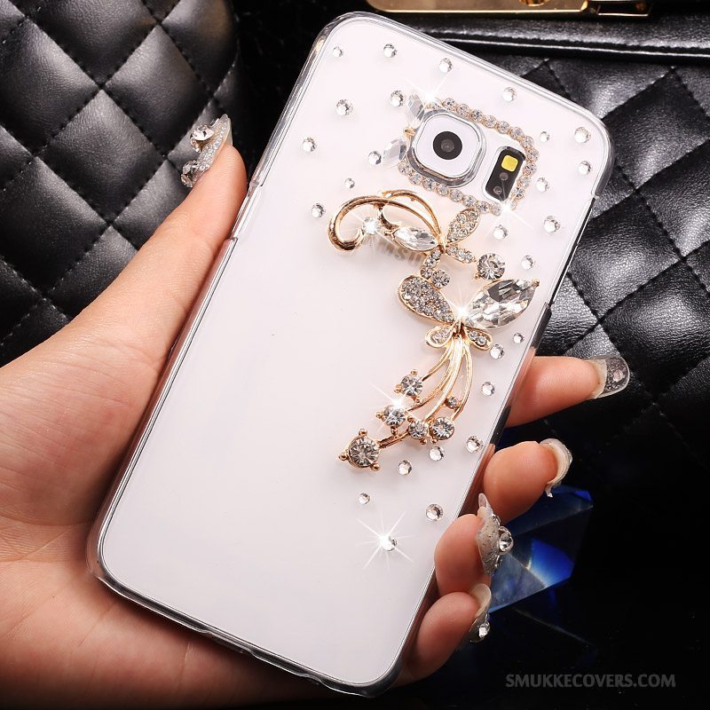 Etui Samsung Galaxy S7 Strass Hvid Gennemsigtig, Cover Samsung Galaxy S7 Beskyttelse Tynd