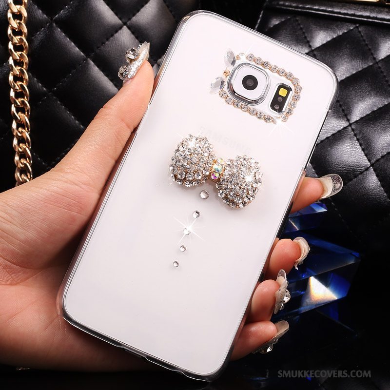 Etui Samsung Galaxy S7 Strass Hvid Gennemsigtig, Cover Samsung Galaxy S7 Beskyttelse Tynd