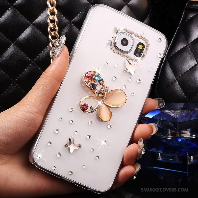 Etui Samsung Galaxy S7 Strass Hvid Gennemsigtig, Cover Samsung Galaxy S7 Beskyttelse Tynd