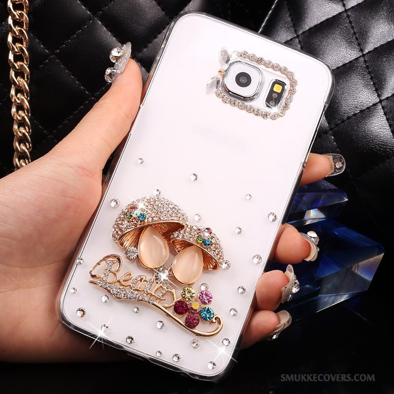 Etui Samsung Galaxy S7 Strass Hvid Gennemsigtig, Cover Samsung Galaxy S7 Beskyttelse Tynd