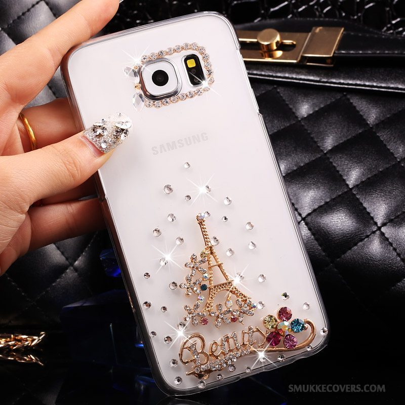 Etui Samsung Galaxy S7 Strass Hvid Gennemsigtig, Cover Samsung Galaxy S7 Beskyttelse Tynd