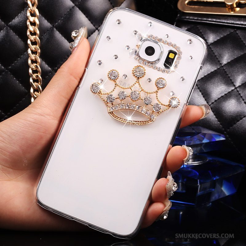 Etui Samsung Galaxy S7 Strass Hvid Gennemsigtig, Cover Samsung Galaxy S7 Beskyttelse Tynd