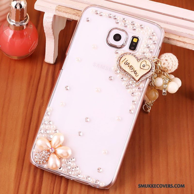 Etui Samsung Galaxy S7 Strass Lilla Anti-fald, Cover Samsung Galaxy S7 Beskyttelse Gennemsigtig