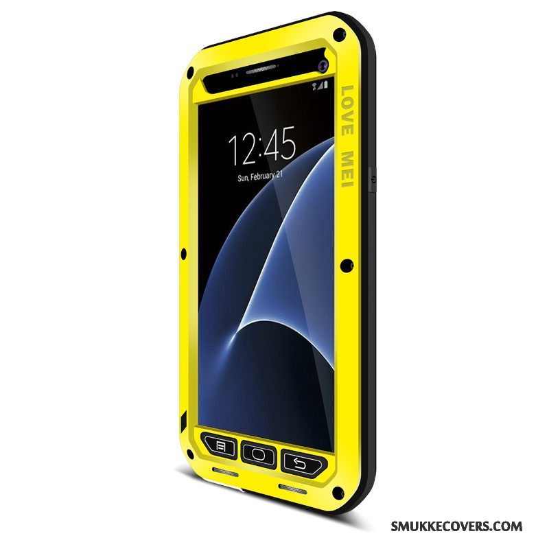 Etui Samsung Galaxy S7 Tasker Anti-fald Telefon, Cover Samsung Galaxy S7 Beskyttelse Tre Forsvar Rød