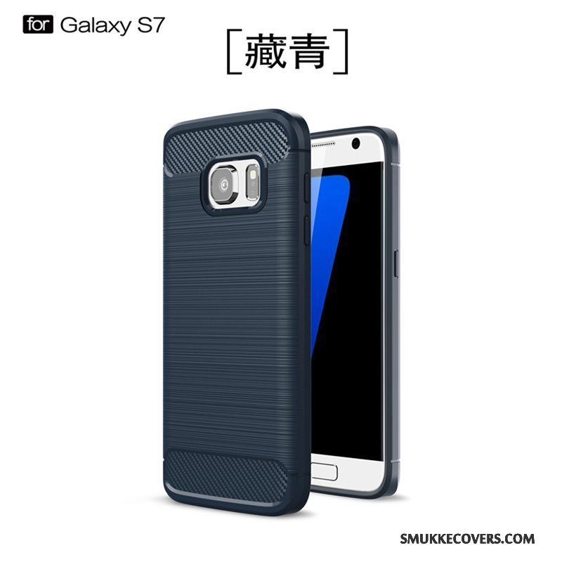 Etui Samsung Galaxy S7 Tasker Ny Telefon, Cover Samsung Galaxy S7 Beskyttelse Anti-fald Sort