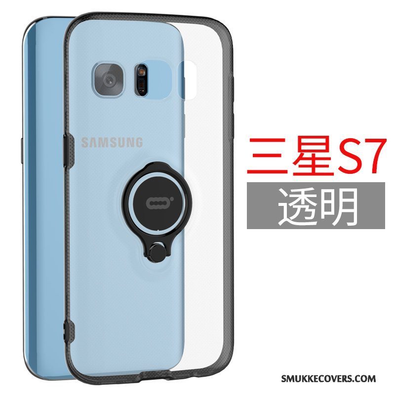 Etui Samsung Galaxy S7 Tasker Ring Magnetisk, Cover Samsung Galaxy S7 Support Lyserød Hård