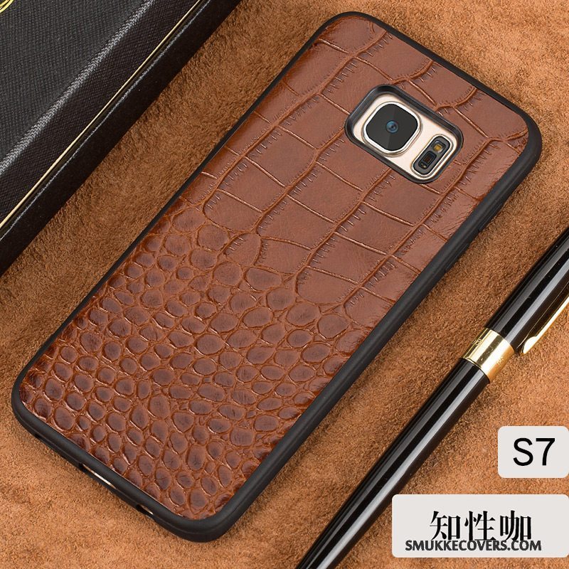 Etui Samsung Galaxy S7 Tasker Sort Af Personlighed, Cover Samsung Galaxy S7 Læder Trend Anti-fald