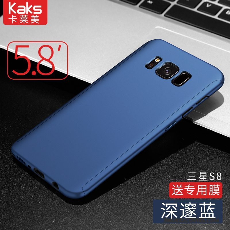 Etui Samsung Galaxy S8 Anti-fald Nubuck, Cover Samsung Galaxy S8 Hård Rød