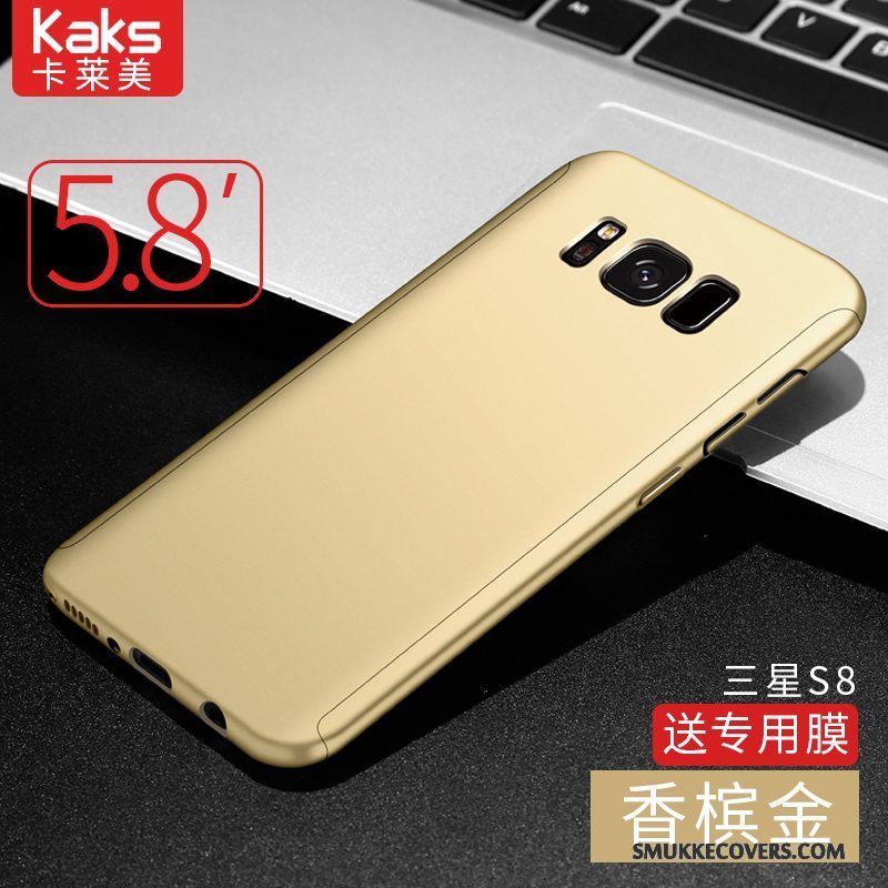 Etui Samsung Galaxy S8 Anti-fald Nubuck, Cover Samsung Galaxy S8 Hård Rød