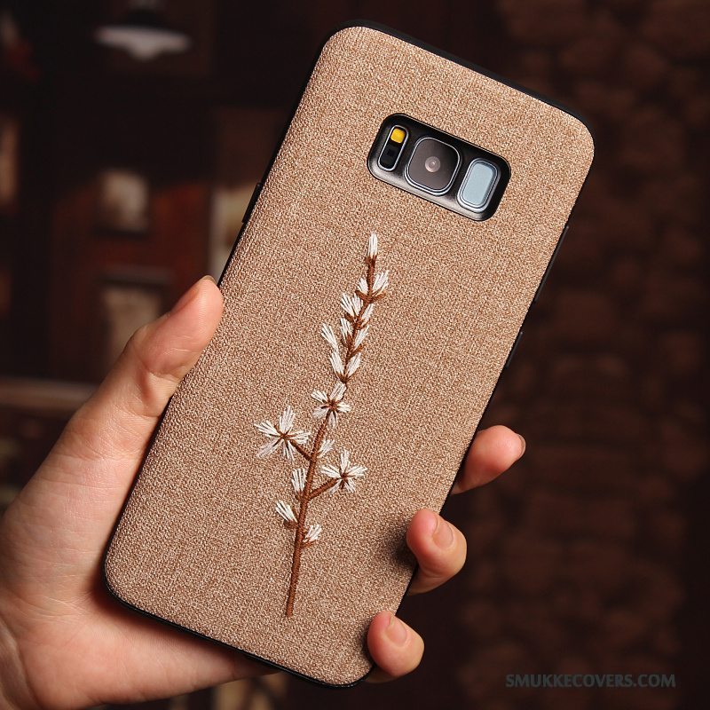 Etui Samsung Galaxy S8+ Beskyttelse Af Personlighed Broderi, Cover Samsung Galaxy S8+ Silikone Anti-fald Telefon